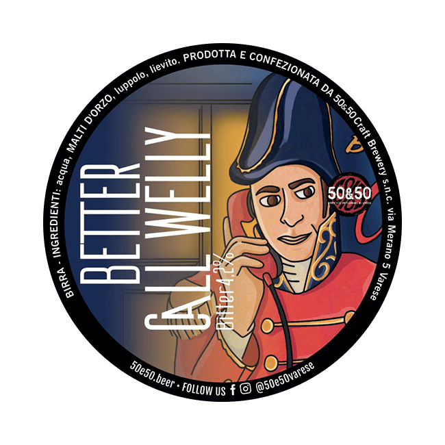 50&50 50&50 | Better Call Welly | 4,2% | Acciaio 20 Lt. Baionetta 20 LT ACCIAIO Organic Beer