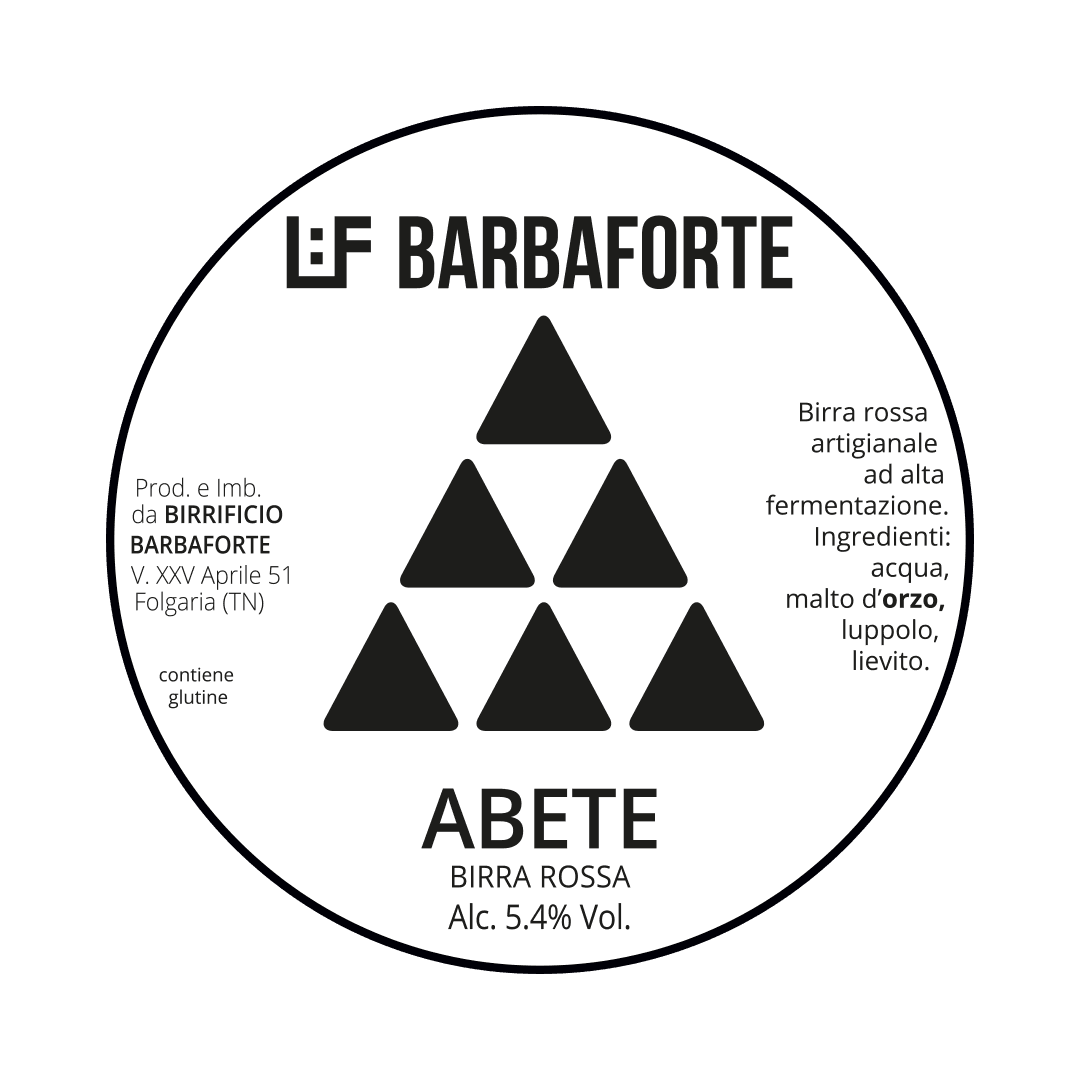 Barbaforte Barbaforte ∣ Abete ∣ 5,4% ∣ Polykeg 24 Lt. (Baionetta) 24 LT POLYKEG Organic Beer