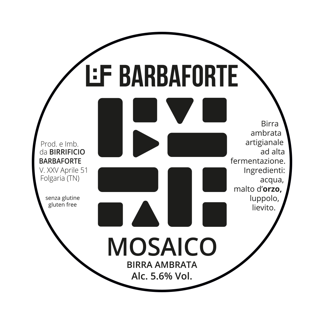 Polykeg 24 Lt. della birra artigianale Mosaico Gluten Free di Barbaforte, Folgaria