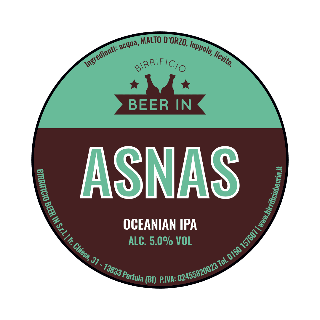 Beer In Beer In | Asnas | 5,0% | Polykeg con Sacca 24 Lt. 24 LT Organic Beer