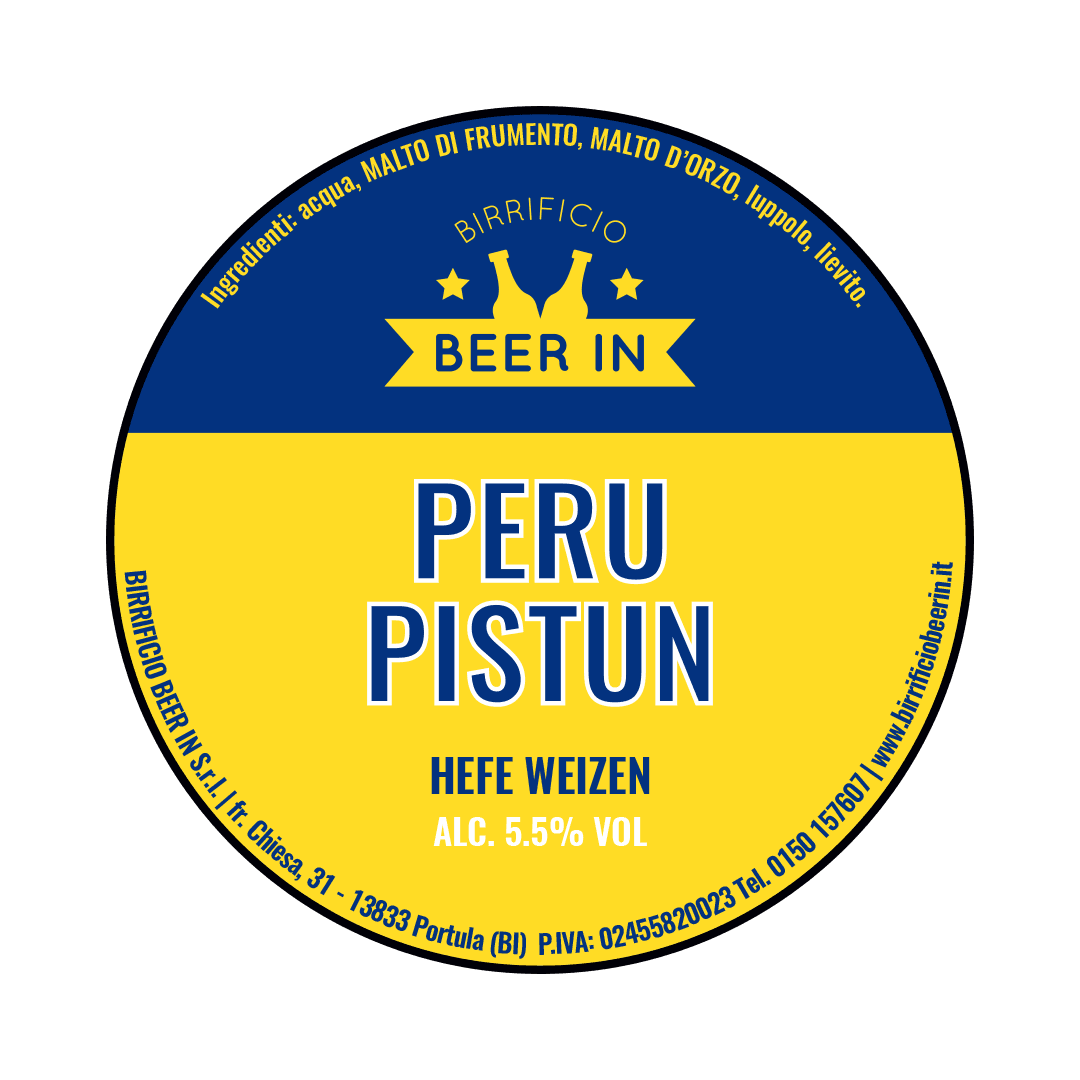 Beer In Beer In ∣ Peru Pistun ∣ 5,5% ∣ Keykeg con Sacca 20 Lt. 20 LT Organic Beer