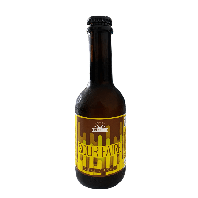 Bottiglia 33 Cl. della birra artigianale Sour Faire di Beer In, Trivero