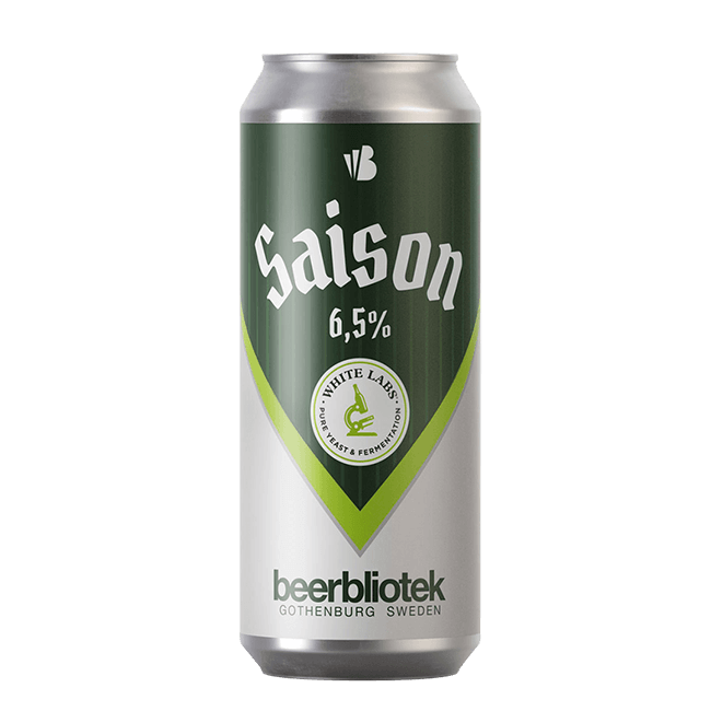 Lattina 50 Cl. della birra artigianale Saison di Beerbliotek, Göteborg