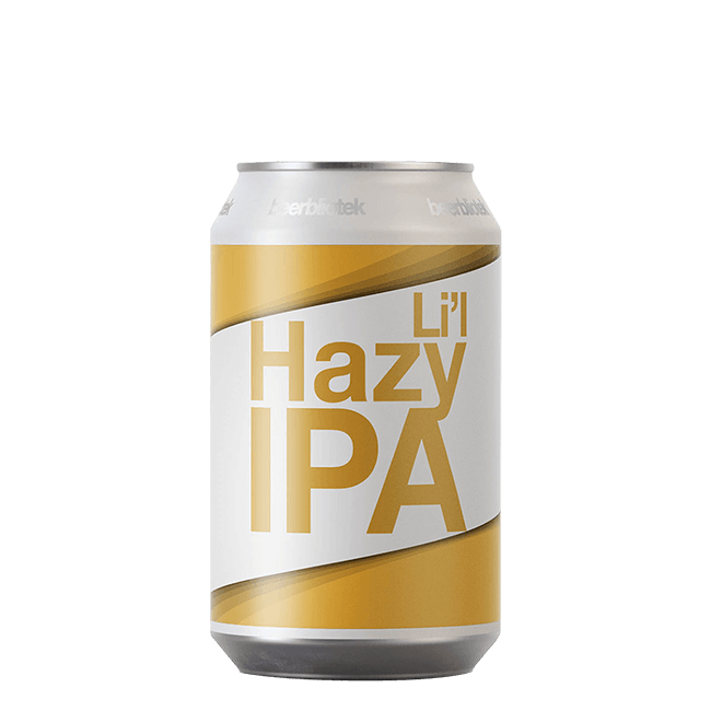 Lattina 33 Cl. della birra artigianale Li'l Hazy IPA di Beerbliotek, Göteborg