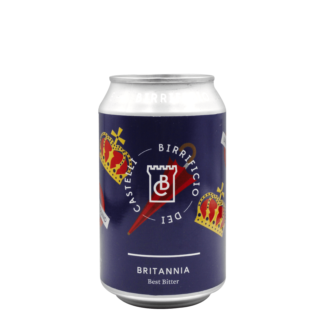 Lattina 33 Cl. della birra artigianale Britannia del Birrificio dei Castelli, Arcevia