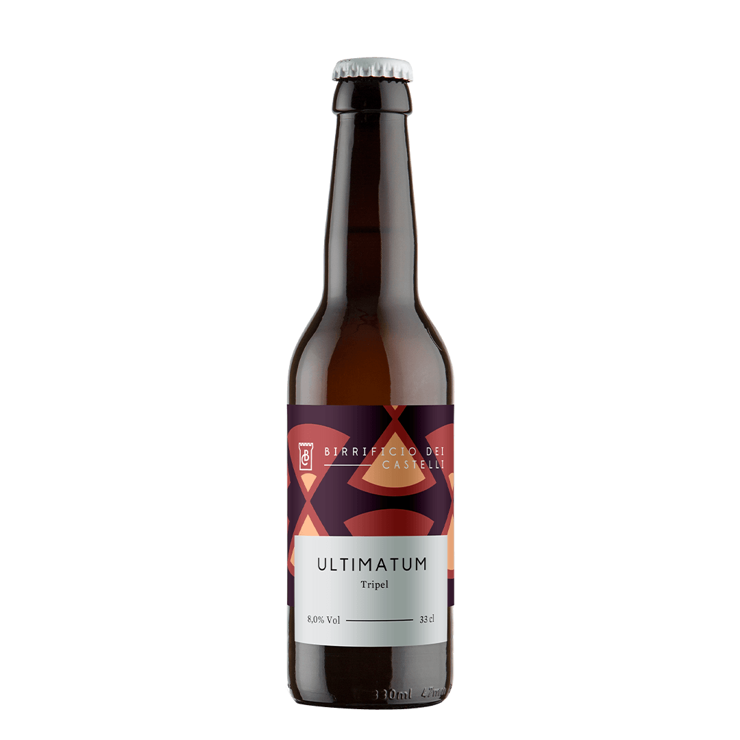 Lattina 33 Cl. della birra artigianale Ultimatum del Birrificio dei Castelli, Arcevia