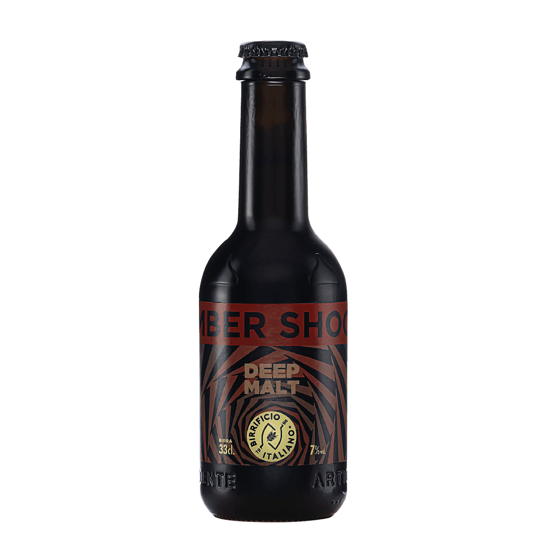 Bottiglia 33 Cl. della birra artigianale Amber Shock di Birrificio Italiano, Limido Comasco