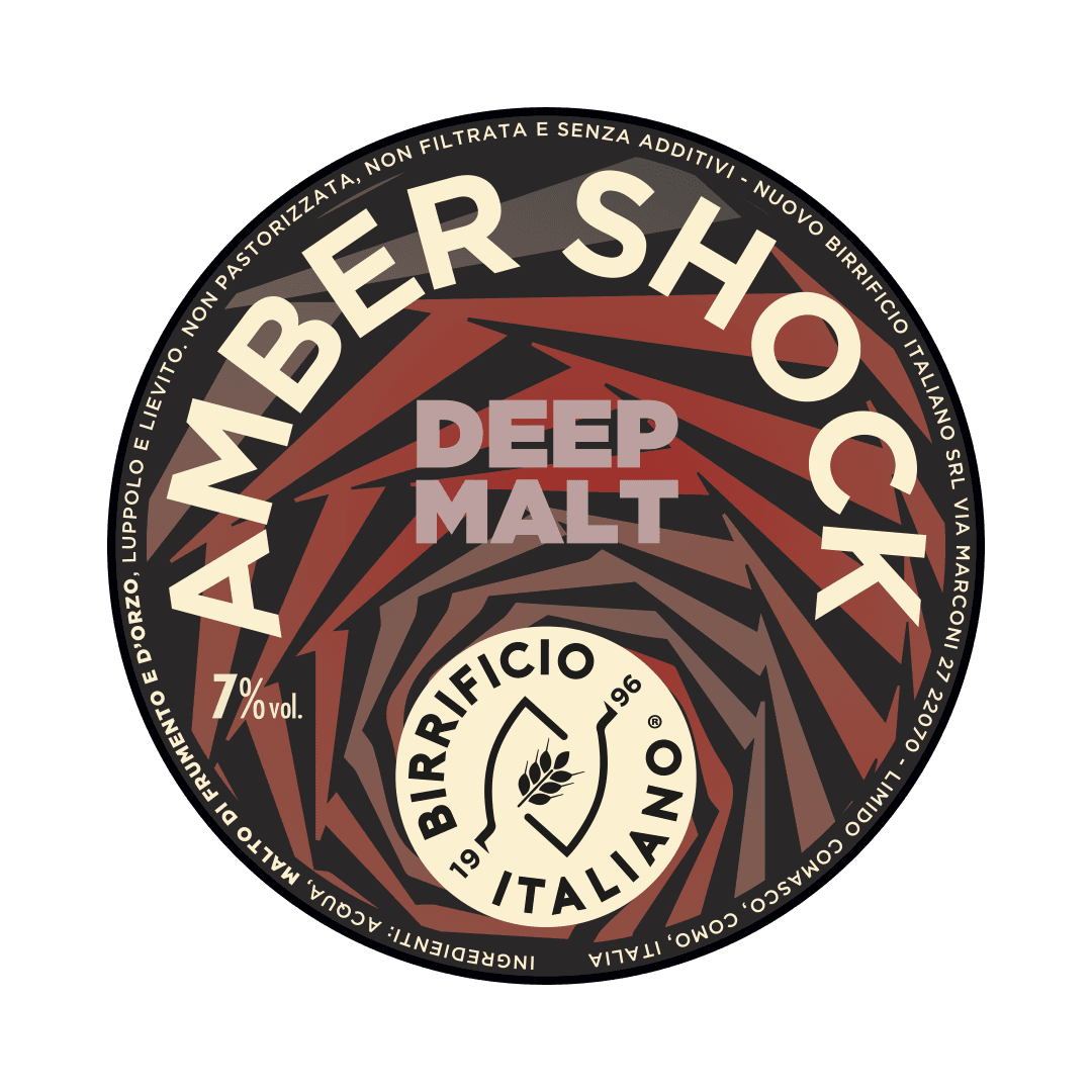 Birrificio Italiano Birrificio Italiano ∣ Amber Shock ∣ 7% ∣ Acciaio 20 Lt. (Attacco Scivolo) 20 LT ACCIAIO Organic Beer