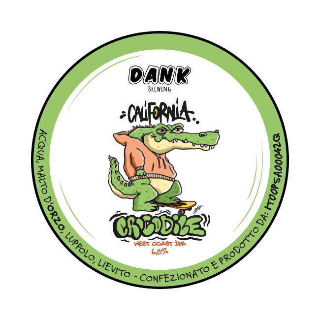 DANK Brewing DANK Brewing | California Crocodile | 6,8% | Acciaio 25 Lt. (Baionetta) 25 LT ACCIAIO Organic Beer