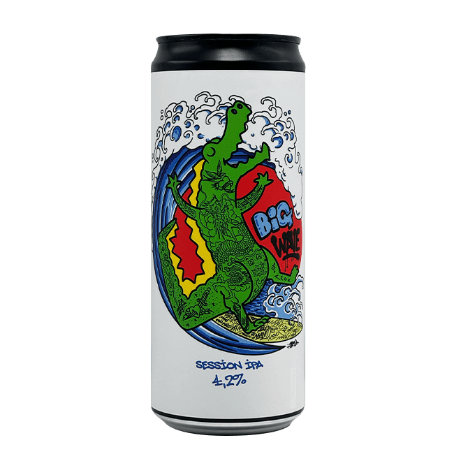 Lattina 33 Cl. della birra artigianale Big Wave di DANK Brewing, Pesaro