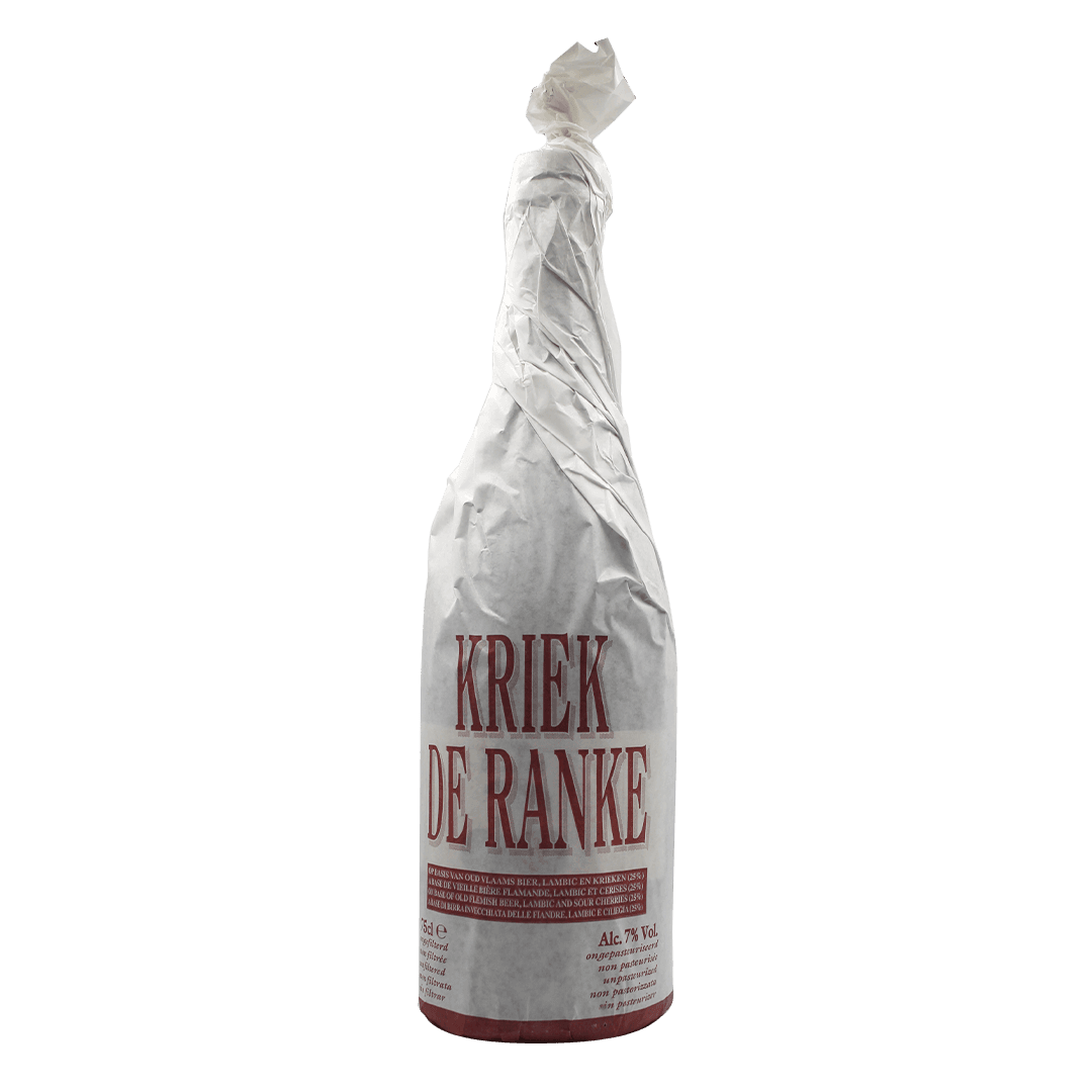 Bottiglia 75 Cl. della birra artigianale Kriek della Brouwerij De Ranke, Dottignies