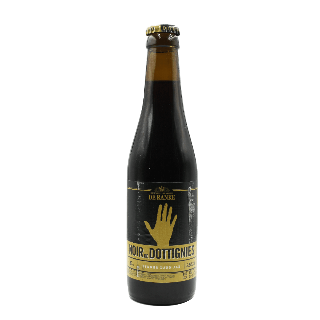 Bottiglia 33 Cl. della birra artigianale Noir De Dottignes della Brouwerij De Ranke, Dottignies