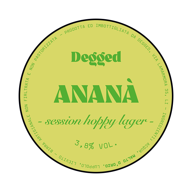 Degged Degged | Ananà | 3,8% | Polykeg 24 Lt. (Baionetta) 24 LT Organic Beer