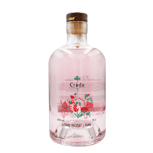 Due Tigli Distillerie Crude | Gin Love Rosè | 41% | 70 Cl. LIQUORI Organic Beer