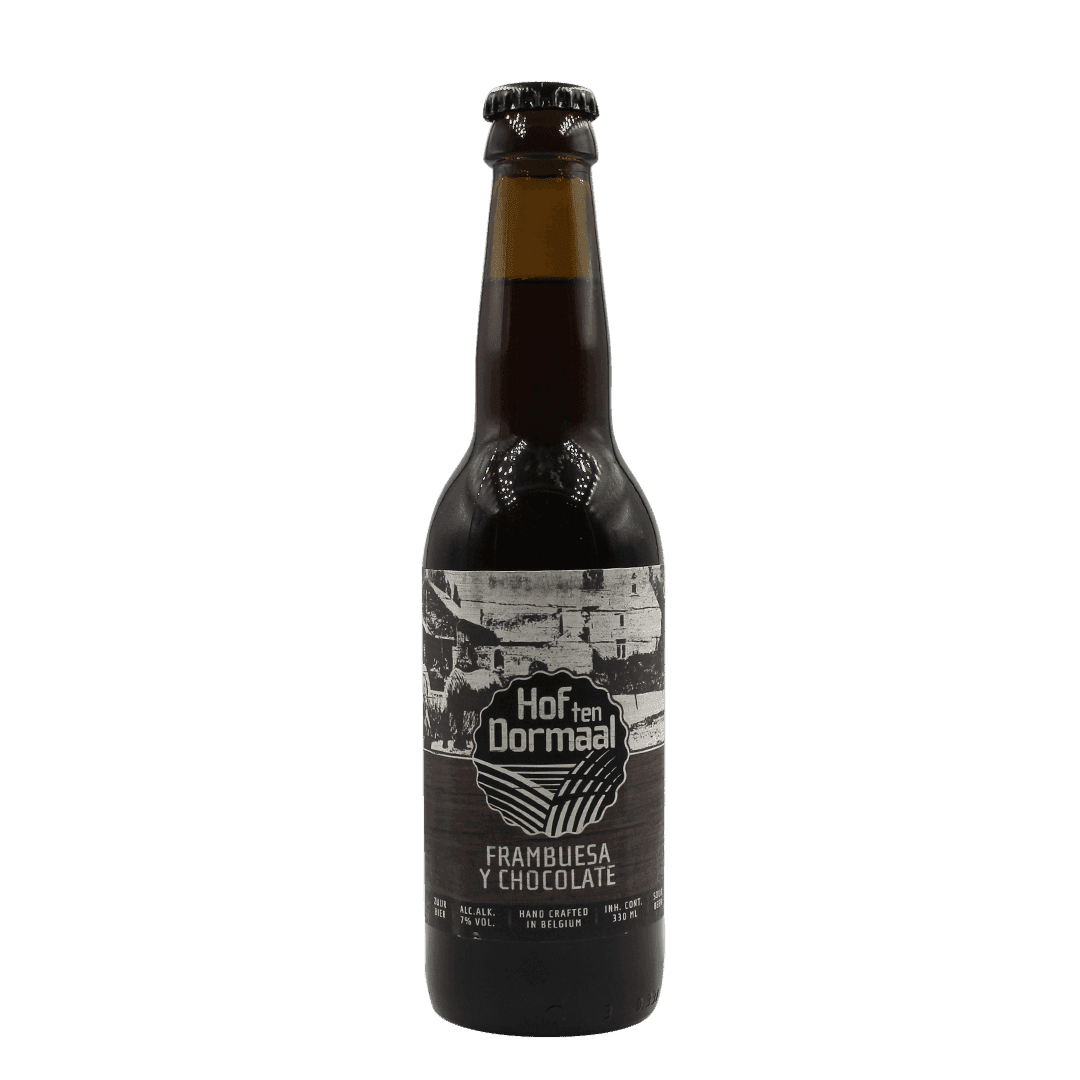 Bottiglia 33 Cl. della birra artigianale Frambuesa Y Chocolate di Hof Ten Dormaal, Tildonk