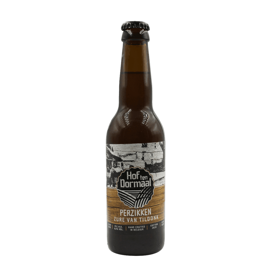 Bottiglia 33 Cl. della birra artigianale Perzikken di Hof Ten Dormaal, Tildonk