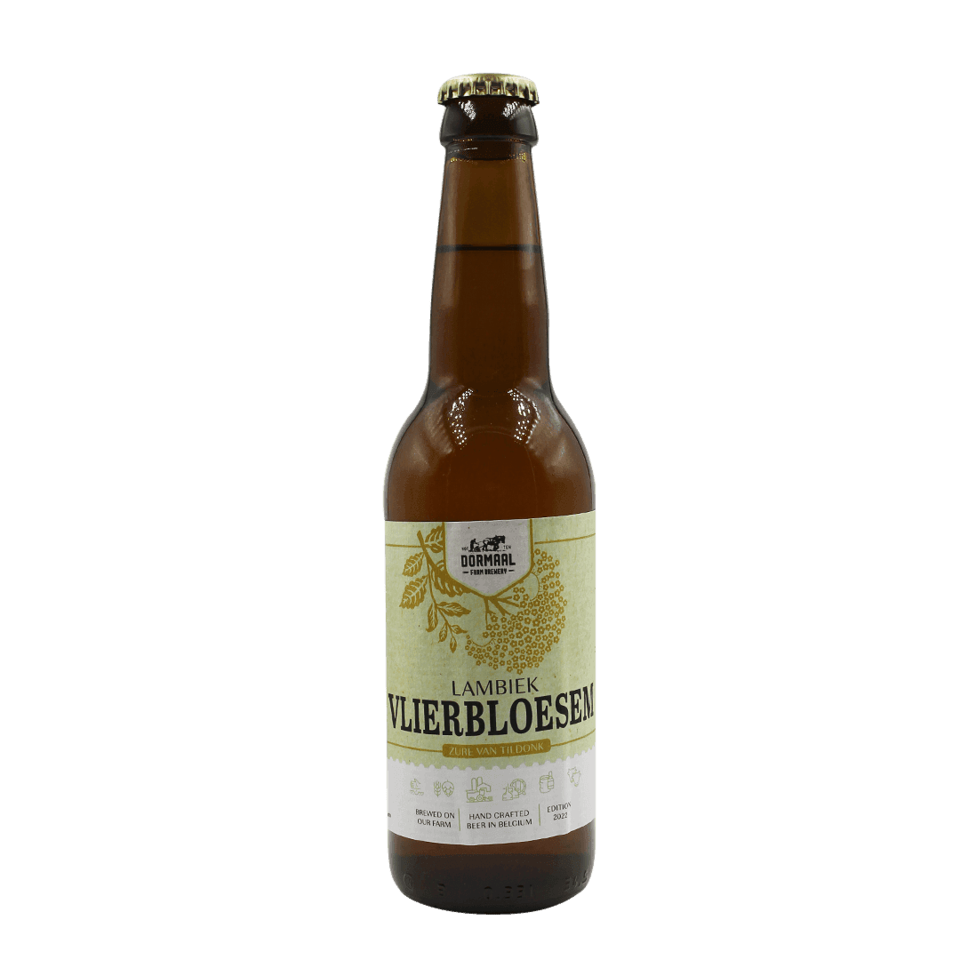 Bottiglia 33 Cl. della birra artigianale Vlierbloessem di Hof Ten Dormaal, Tildonk