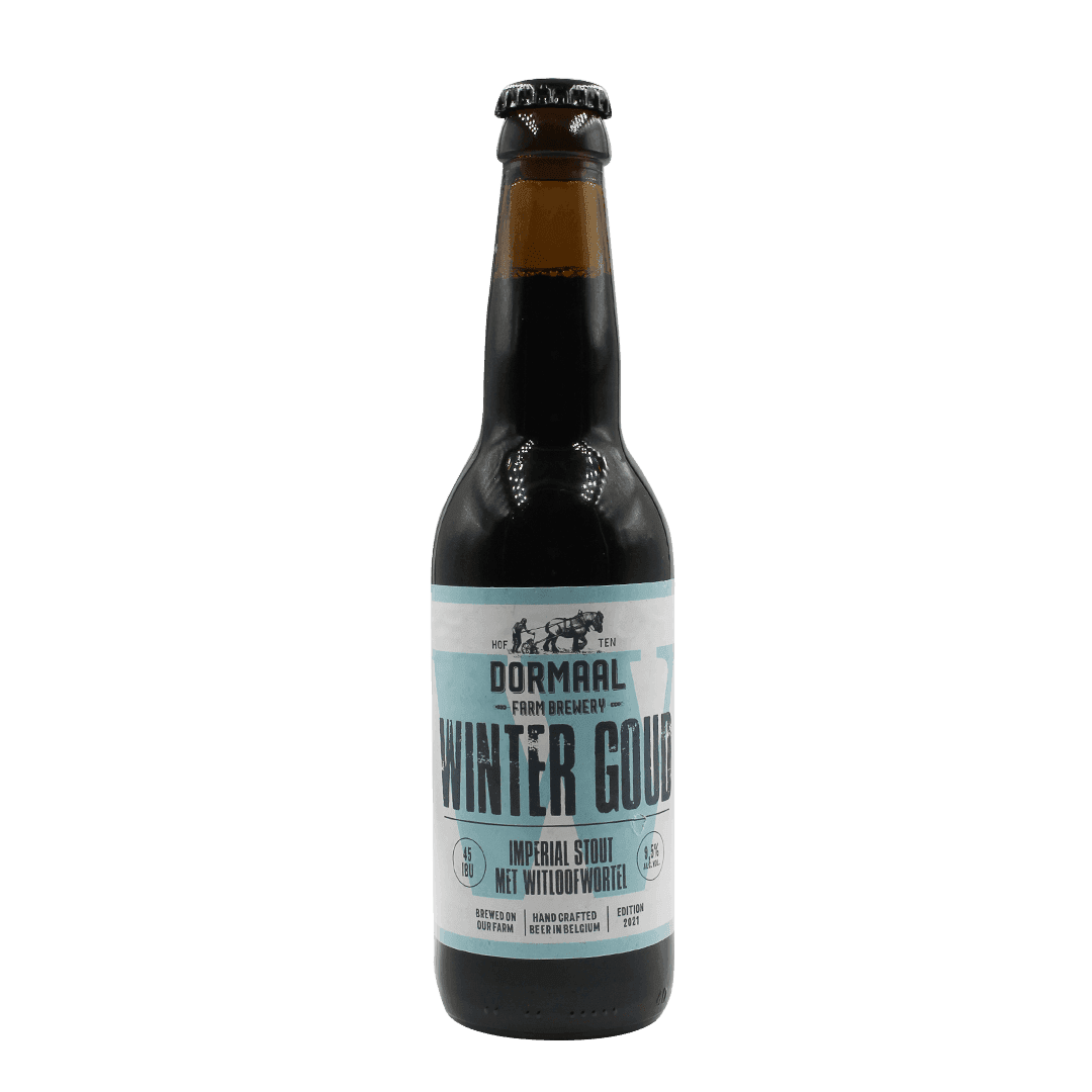 Bottiglia 33 Cl. della birra artigianale Winter Goud di Hof Ten Dormaal, Tildonk