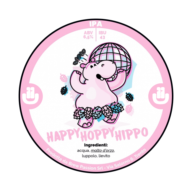 Hoppycrat Hoppycrat | Happy Hoppy Hippo | 6,5% | Acciaio 20 Lt. Baionetta 20 LT ACCIAIO Organic Beer