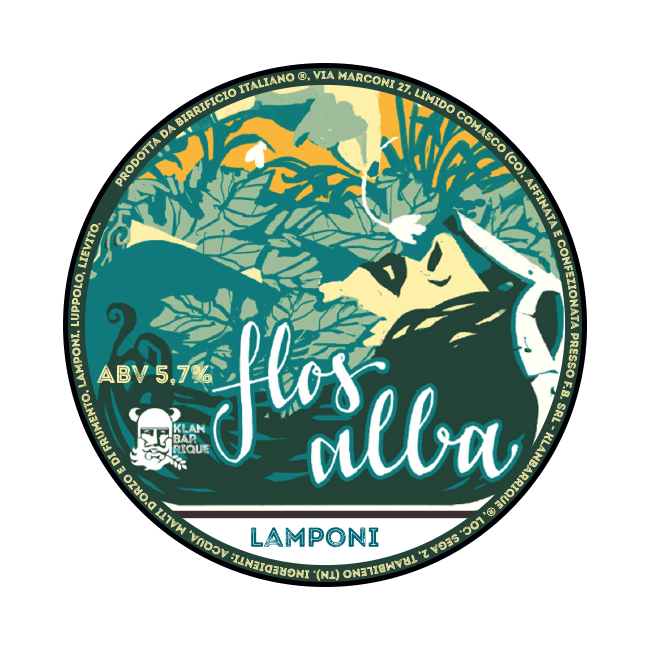 Keykeg con Sacca 20 Lt. della birra artigianale Flos Alba Lamponi di Klanbarrique, Trambileno