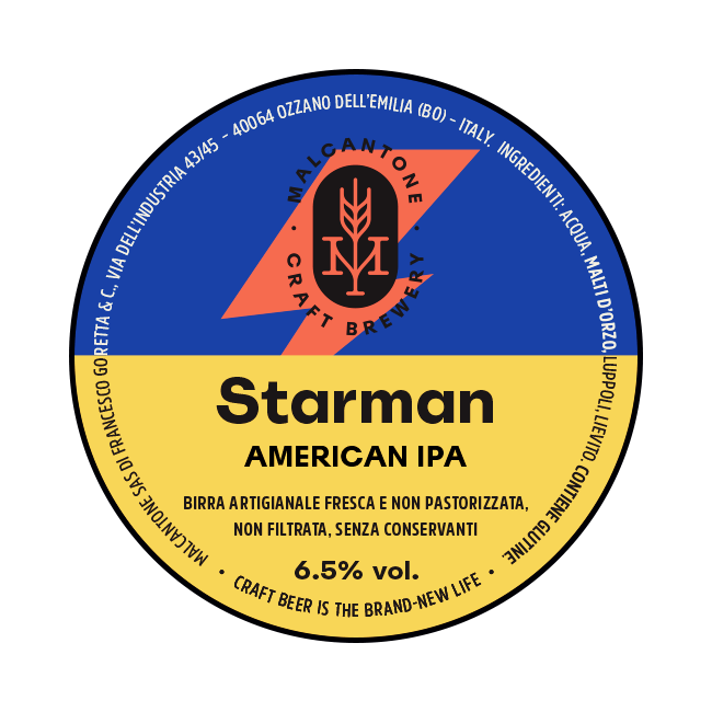 Malcantone Malcantone | Starman | 6,5% | Acciaio 20 Lt. (Baionetta) 20 LT ACCIAIO Organic Beer