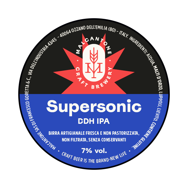 Malcantone Malcantone x Hold On | Supersonic | 7,0% | Acciaio 20 Lt. Baionetta 20 LT ACCIAIO Organic Beer