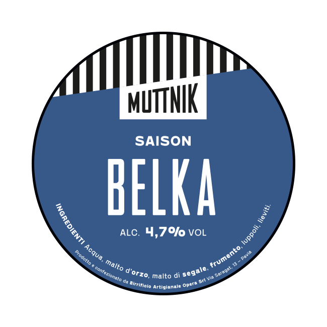 Muttnik Muttnik | Belka | 4,7% | Acciaio 20 Lt. Baionetta 20 LT ACCIAIO Organic Beer