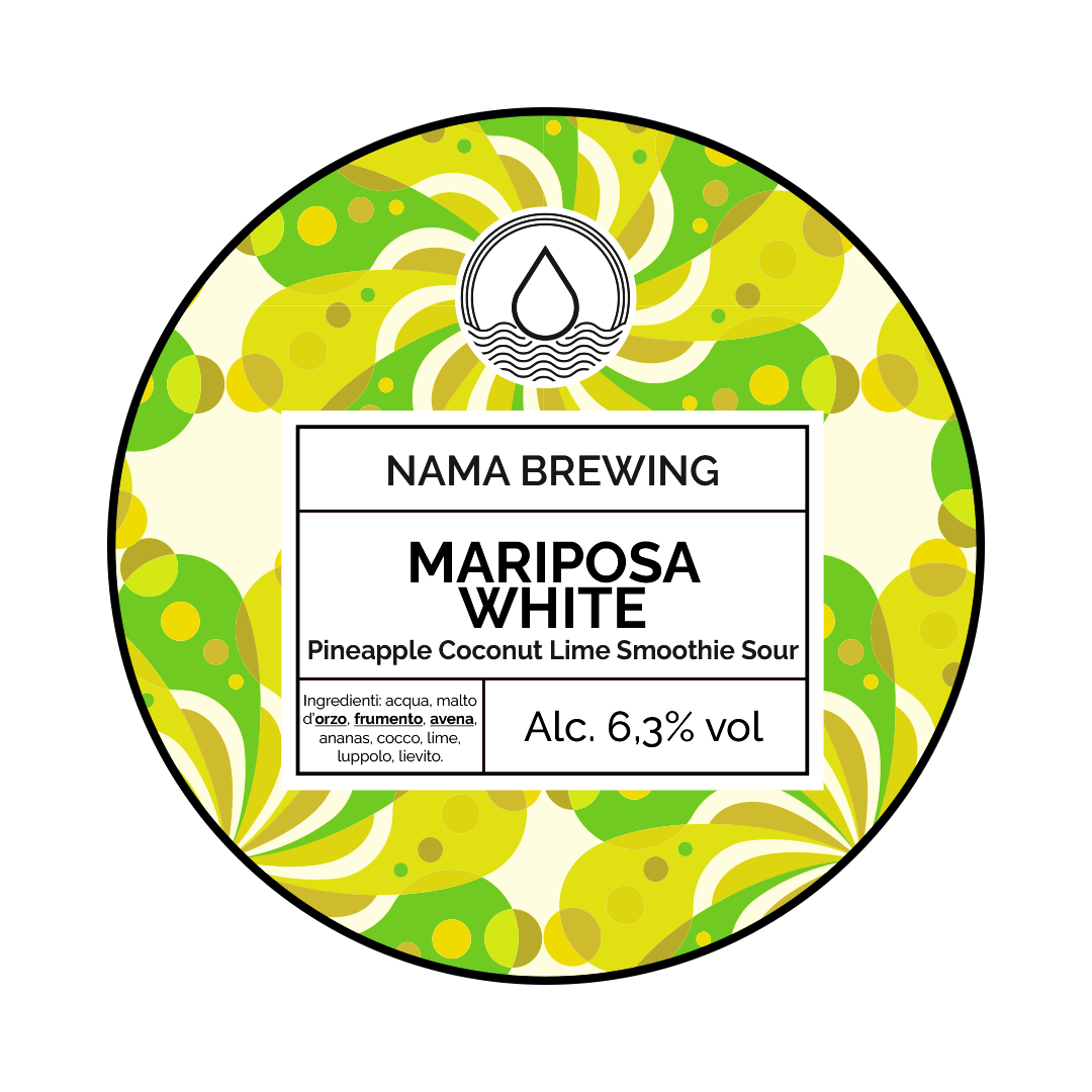 Nama Brewing Nama Brewing | Mariposa White | 6,3% | Acciaio 20 Lt. Baionetta 20 LT ACCIAIO Organic Beer