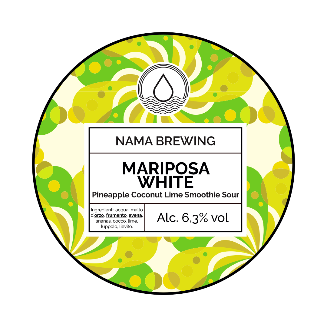 Fusto Acciaio 20 Lt. della birra artigianale Mariposa White di NAMA Brewing, Treviglio