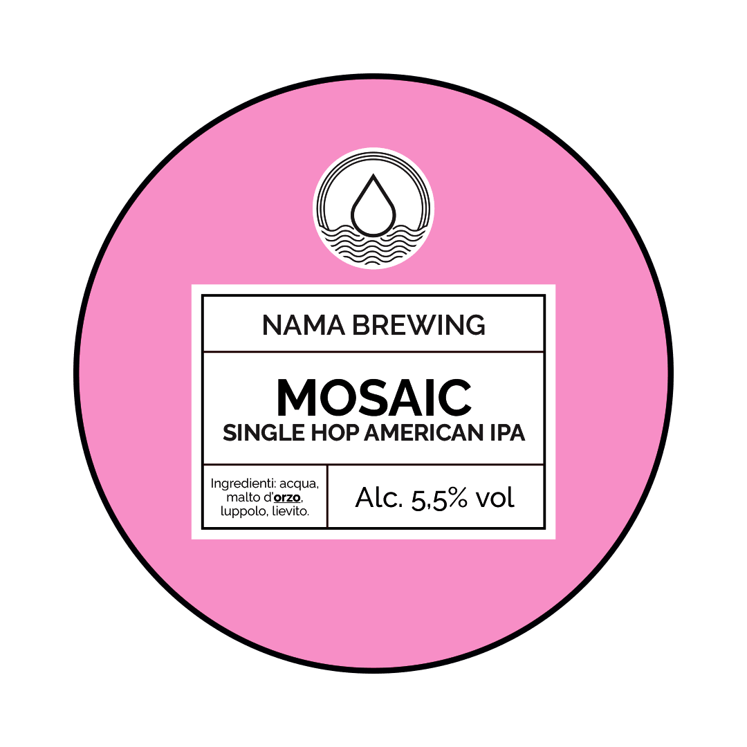 Fusto Acciaio 20 Lt. della birra artigianale Mosaic di NAMA Brewing, Treviglio