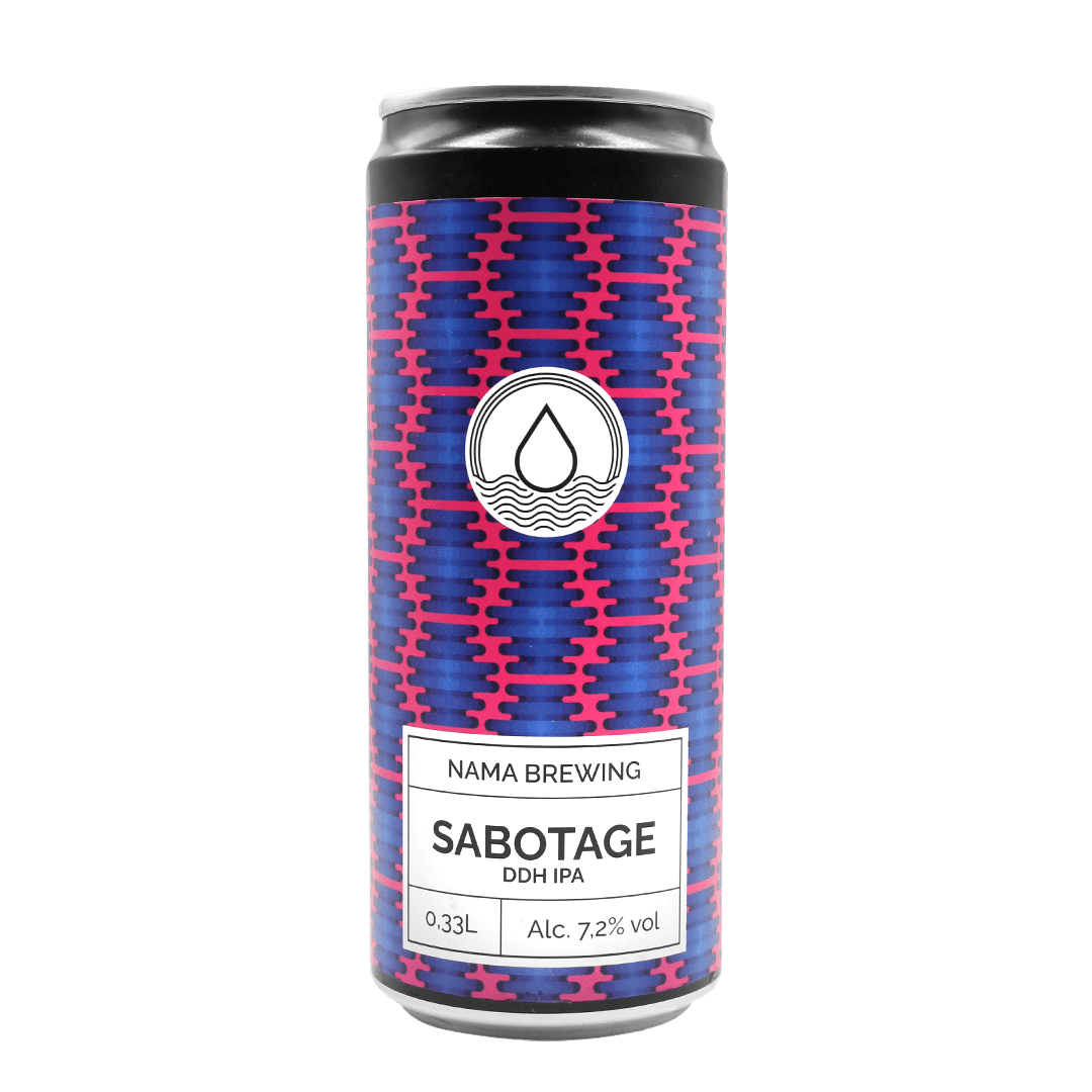Lattina 33 Cl. della birra artigianale Sabotage di NAMA Brewing, Treviglio