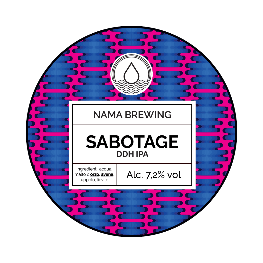 Nama Brewing Nama Brewing ∣ Sabotage ∣ 7,2% ∣ Acciaio 20 Lt. (Baionetta) 20 LT ACCIAIO Organic Beer