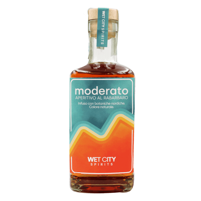 Wet City Spirits Wet City collab. Stradaferrata | Moderato Aperitivo Bitter al Rabarbaro | 26% | 50 Cl. LIQUORI Organic Beer